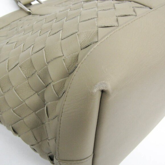 BOTTEGA VENETA Green Leather Intrecciato Tote Bag - Picture 6 of 15